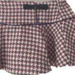 Checked woollen skirt with matching shirt