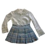 Blue Tweed Skirt and Matching Shirt